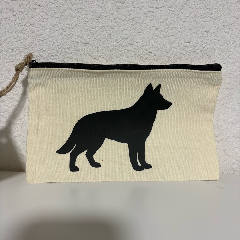 New Custom German Shepherd Breed Dog Cosmetic Pouch